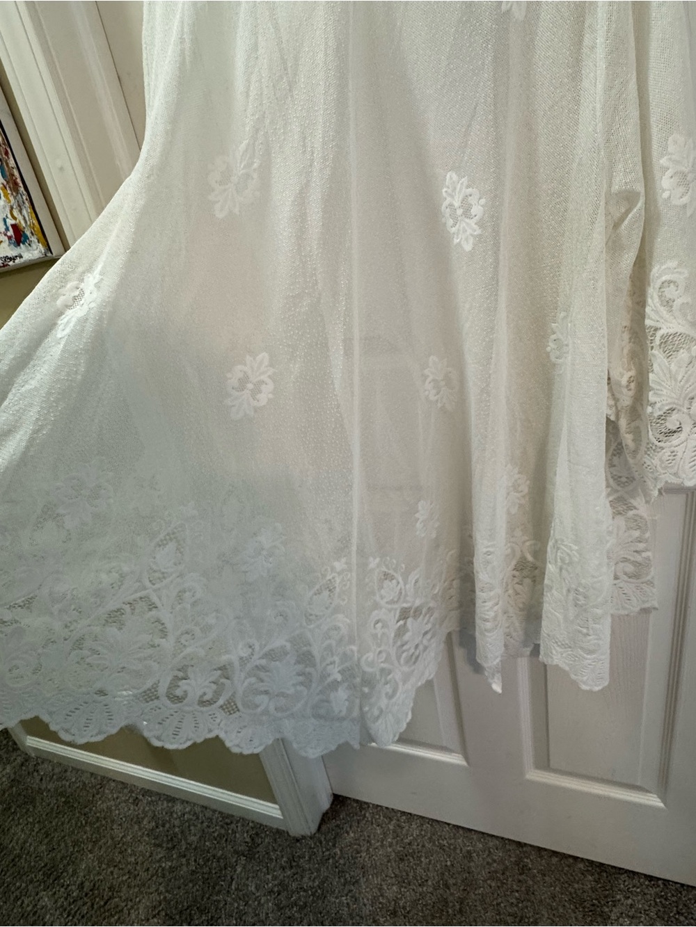FRANCESCA'S white lace cover up 3X - Picture 6 of 6